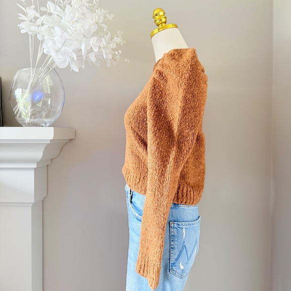 Derek Lam 10 Crosby Locken Puff Sleeve Sweater in Camel, Sz S - Picture 4 of 8
